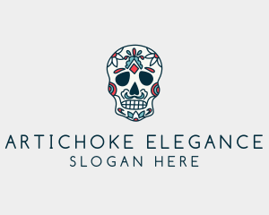 Mexican Calavera Skull Festival  logo design