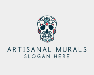 Mexican Calavera Skull Festival  logo design