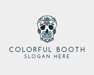 Mexican Calavera Skull Festival  logo design