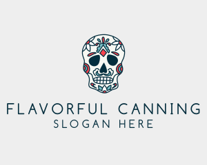 Mexican Calavera Skull Festival  logo design