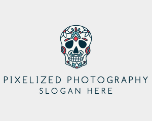 Mexican Calavera Skull Festival  logo design