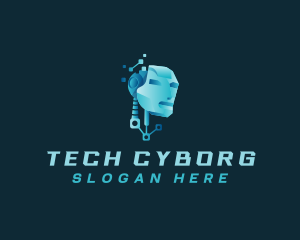 Cyborg Robotics Artificial Intelligence logo design