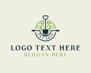 Landscaping Shovel Plant logo