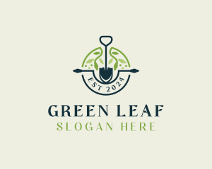 Landscaping Shovel Plant logo design