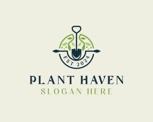 Landscaping Shovel Plant logo design