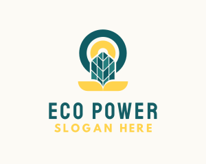 Solar Panel Eco logo design