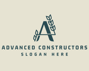 Agriculture Farm Letter A logo design