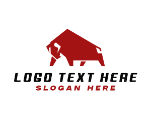 Powerful - Wild Bull Horn logo design