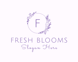 Floral Garland Flower Boutique logo design