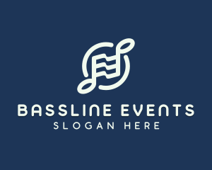 Musical Notes Flag logo