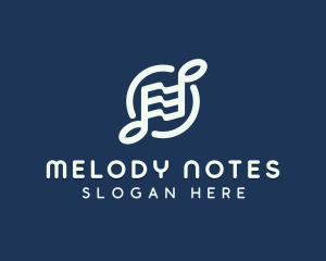 Musical Notes Flag logo