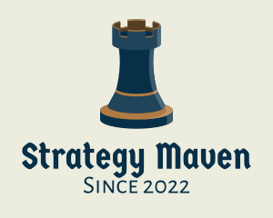 Medieval Rook Chess logo design