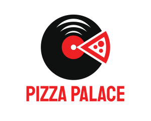 Pizza Music Vinyl logo design