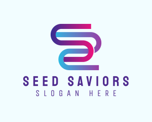 Letter S Flow logo design