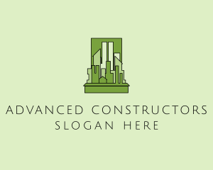 Green City Skyline  logo design