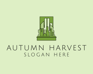 Green City Skyline  logo design