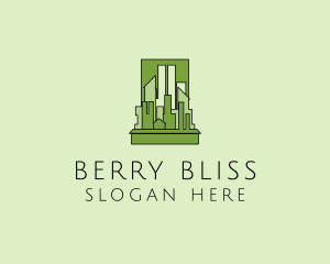 Green City Skyline  logo design