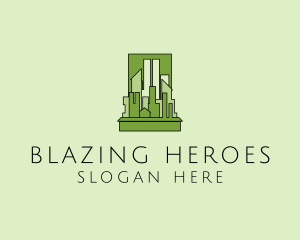 Green City Skyline  logo design