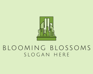 Green City Skyline  logo design