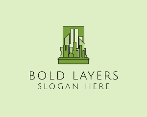 Green City Skyline  logo design