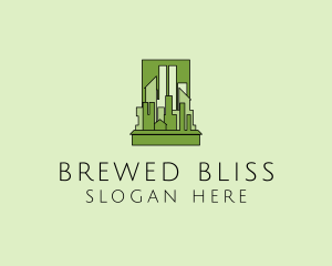 Green City Skyline  logo design