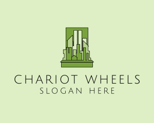 Green City Skyline  logo design