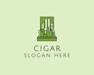 Green City Skyline  logo design