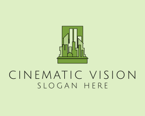 Green City Skyline  logo design