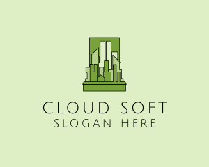 Green City Skyline  logo design