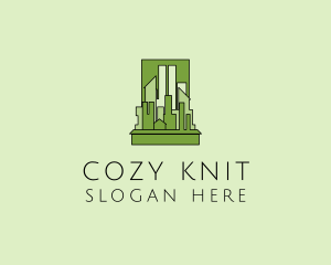 Green City Skyline  logo design