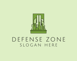 Green City Skyline  logo design