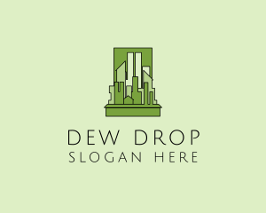 Green City Skyline  logo design