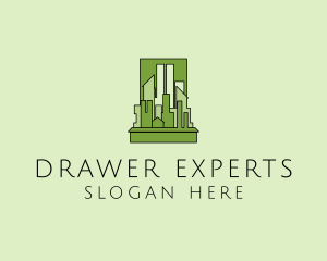 Green City Skyline  logo design