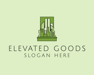 Green City Skyline  logo design