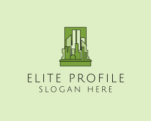 Green City Skyline  logo design