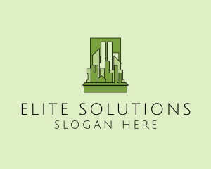 Green City Skyline  logo design