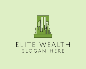 Green City Skyline  logo design