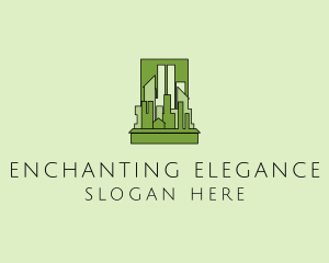 Green City Skyline  logo design