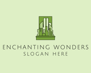 Green City Skyline  logo design