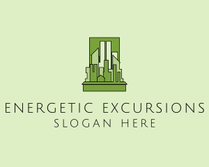 Green City Skyline  logo design