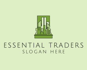 Green City Skyline  logo design