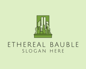 Green City Skyline  logo design