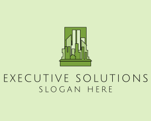 Green City Skyline  logo design