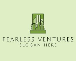 Green City Skyline  logo design