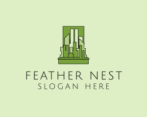 Green City Skyline  logo design