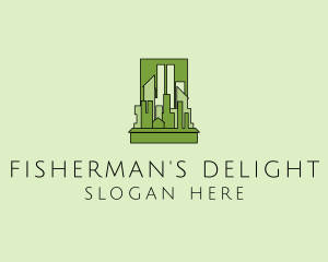 Green City Skyline  logo design