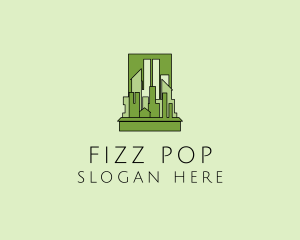 Green City Skyline  logo design