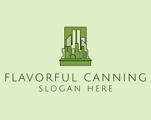 Green City Skyline  logo design