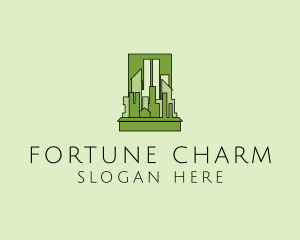 Green City Skyline  logo design