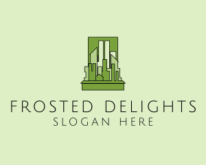 Green City Skyline  logo design